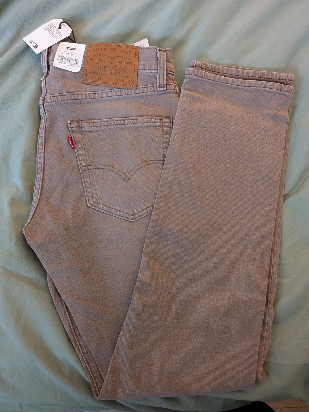 Levi's Men's Slim Straight Jeans in Taupe